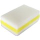 Genuine Joe Dual-Sided Melamine Eraser Amazing Sponges - 4.5" Height x 4.5" Width x 2.8" Depth - 5/Pack - Cellulose - White, Yel