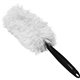 Genuine Joe Microfiber Handheld Duster - 8.63" Handle Length - 17.8" Overall Length - 1 Each - White, Black