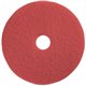 Genuine Joe Red Buffing Floor Pad - 16" Diameter - 5/Carton x 16" Diameter x 1" Thickness - Floor, Buffing, Scrubbing - 175 rpm 