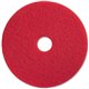 Genuine Joe Red Buffing Floor Pad - 20" Diameter - 5/Carton x 20" Diameter x 1" Thickness - Buffing, Scrubbing, Floor - 175 rpm 