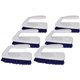 Genuine Joe Iron Handle Scrub Brush - 6.3" Overall Length - Plastic Handle - 6 / Carton - Blue, White