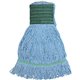 Genuine Joe Synthetic Blend Medium Mophead - Medium - Rayon, Cotton, Rayon, Fiber - Blue - 1Each