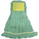 Genuine Joe Wide Band Small Mophead - Small - Rayon, Cotton, Rayon - Green Tint - 1Each