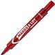 Avery Large Desk-Style Permanent Markers - 4.7625 mm Marker Point Size - Chisel Marker Point Style - Red - Red Plastic Barrel - 
