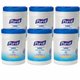 PURELL Sanitizing Wipes - White - Durable, Lint-free - For Hand, General Purpose, Hand - 270 Per Canister - 6 / Carton