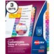 Avery Customizable Table of Contents Dividers, Ready Index(R) Printable Section Titles, Preprinted 1-12 Multicolor Tabs, 3 Sets 