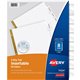 Avery Worksaver Big Tab Insertable Indexes - 8 x Divider(s) - 8 - 8 Tab(s)/Set - 8.5" Divider Width x 11" Divider Length - 3 Hol