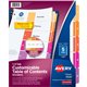 Avery Ready Index Custom TOC Binder Dividers - 5 x Divider(s) - 1-5 - 5 Tab(s)/Set - 8.5" Divider Width x 11" Divider Length - 3