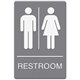 Headline Signs ADA RESTROOM/Image Sign - 1 Each - Restroom Print/Message - Double Sided - Adhesive, Braille - Plastic - White, G