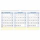 At-A-Glance QuickNotes Three Month Horizontal Wall Calendar - Large Size - Julian Dates - Monthly - 15 Month - December 2023 - F