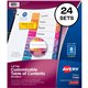 Avery Ready Index Customizable TOC Dividers - 192 x Divider(s) - 1-8 - 8 Tab(s)/Set - 8.5" Divider Width x 11" Divider Length - 