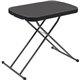 Iceberg IndestrucTable Small Space Personal Table - For - Table TopBlack Top - 25 lb Capacity - Adjustable Height - 20.80" to 26