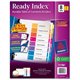 Avery Ready Index Custom TOC Binder Dividers - 48 x Divider(s) - 1-8 - 8 Tab(s)/Set - 8.5" Divider Width x 11" Divider Length - 
