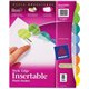 Avery Style Edge Insertable Dividers - 8 x Divider(s) - 8 - 8 Tab(s)/Set - 8.5" Divider Width x 11" Divider Length - 3 Hole Punc