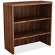Lorell Chateau Bookshelf - 36" x 15"36.5" , 1.5" Top - 2 Shelve(s) - Reeded Edge - Material: Laminate - Finish: Walnut Laminate