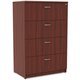 Lorell Essentials Lateral File - 4-Drawer - 1" Top, 35.5" x 22"54.8" - 4 x File Drawer(s) - Finish: Mahogany Laminate