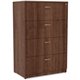 Lorell Essentials Lateral File - 4-Drawer - 1" Top, 35.5" x 22"54.8" - 4 x File Drawer(s) - Finish: Walnut Laminate