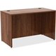 Lorell Essentials Series Desk - 48" x 24"29.5" , 0.1" Edge - Material: Metal - Finish: Walnut Laminate