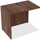 Lorell Essentials Series Return - 35" x 24"29.5" , 0.1" Edge - Material: Metal - Finish: Walnut, Laminate