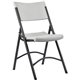 Lorell Heavy-duty Tubular Folding Chairs - Light Gray Polyethylene Seat - Light Gray Polyethylene Back - Dark Gray Steel Frame -
