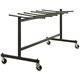 Lorell Folding Chair Trolley - x 68" Width x 30.8" Depth x 35.8" Height - Black Steel Frame - Black - For 42 Devices - 1 Each