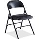 Lorell Padded Seat Folding Chairs - Vinyl Seat - Powder Coated Steel Frame - 4 / Carton