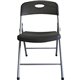 Lorell Translucent Folding Chairs - Smoke Plastic Seat - Smoke Plastic Back - 4 / Carton