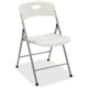 Lorell Translucent Folding Chairs - Clear Plastic Seat - Clear Plastic Back - 4 / Carton