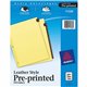Avery Tab Divider - 12 x Divider(s) - Jan-Dec - 12 Tab(s)/Set - 8.5" Divider Width x 11" Divider Length - 3 Hole Punched - Buff 