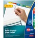 Avery Index Maker Index Divider - 60 x Divider(s) - 12 - 12 Tab(s)/Set - 8.5" Divider Width x 11" Divider Length - 3 Hole Punche