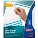 Avery Index Maker Index Divider - 5 x Divider(s) - 5 - 5 Tab(s)/Set - 8.5" Divider Width x 11" Divider Length - 3 Hole Punched -
