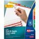 Avery Index Maker Index Divider - 40 x Divider(s) - 8 - 8 Tab(s)/Set - 8.5" Divider Width x 11" Divider Length - 3 Hole Punched 