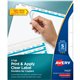 Avery Print & Apply Clear Label Dividers - Index Maker Easy Peel Printable Labels - 5 x Divider(s) - Blank Tab(s) - 5 Tab(s)/Set