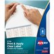 Avery Print & Apply Clear Label Dividers - Index Maker Easy Peel Printable Labels - 8 Blank Tab(s) - 8 Tab(s)/Set - 8.5" Divider