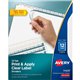 Avery Index Maker Index Divider - 60 x Divider(s) - Print-on Tab(s) - 12 - 12 Tab(s)/Set - 8.5" Divider Width x 11" Divider Leng