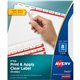Avery Print & Apply Clear Label Dividers - Index Maker Easy Apply Label Strip - 40 x Divider(s) - 8 Tab(s)/Set - 8.5" Divider Wi