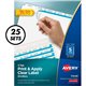 Avery Index Maker Print & Apply Dividers - 125 x Divider(s) - Print-on Tab(s) - 5 - 5 Tab(s)/Set - 8.5" Divider Width x 11" Divi