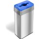 HLS Commercial Rectangular Open Top Recycle Bin/Lid - Push Button Opening - 21 gal Capacity - Rectangular - Smudge Resistant, Fi
