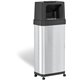 HLS Commercial Dual Push Door Odor Control Trash Can - Push Door Opening - 24 gal Capacity - Rectangular - Rolling - Wheels, Fin