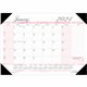House of Doolittle Breast Cancer Awareness Compact Desk Pad - Julian Dates - Monthly - 12 Month - January 2024 - December 2024 -