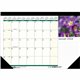 House of Doolittle EarthScapes Flowers 18-1/2" Desk Pad - Julian Dates - Monthly - 12 Month - January 2024 - December 2024 - 1 M