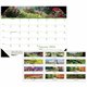 House of Doolittle Earthscapes Gardens Desk Pad - Julian Dates - Monthly - 1 Year - January 2024 - December 2024 - 1 Month Singl