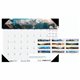 House of Doolittle EarthScapes Mountains Desk Pad - Julian Dates - Monthly - 12 Month - January 2024 - December 2024 - 1 Month S