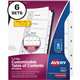 Avery Classification Folder 5-tab TOC Dividers - 30 x Divider(s) - 1-5, Table of Contents - 5 Tab(s)/Set - 8.5" Divider Width x 