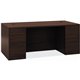 HON 10500 H105890 Pedestal Desk - 72" x 36"29.5" - 5 x Box, File Drawer(s) - Double Pedestal - Flat Edge - Finish: Mahogany