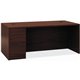 HON 10500 H105896L Pedestal Desk - 72" x 36"29.5" - 3 x Box, File Drawer(s)Left Side - Flat Edge - Finish: Mahogany