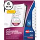 Avery Ready Index 12-tab Custom TOC Dividers - 72 x Divider(s) - 1-12, Table of Contents - 12 Tab(s)/Set - 8.5" Divider Width x 