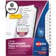 Avery 15-tab Custom Table of Contents Dividers - 90 x Divider(s) - 1-15, Table of Contents - 15 Tab(s)/Set - 8.5" Divider Width 