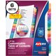 Avery Ready Index 31 Tab Dividers, Customizable TOC, 6 Sets - 186 x Divider(s) - 1-31, Table of Contents - 31 Tab(s)/Set - 8.5" 