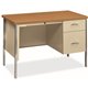 HON 34000 H34002R Desk - 45.3" x 24"29.5" - 2 x Box, File Drawer(s)Right Side - Material: Steel - Finish: Harvest, Putty